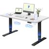FLEXISPOT Scrivania Regolabile in Altezza con Doppio Motore e Porta USB, Piano Monoblocco da 25 mm, Gambe a 3 Sezioni, Portata 120 kg, 4 Memorie, Rilevamento Ostacoli, 140×80 cm