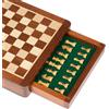 Italfama Set Di Scacchi E Dama Da Viaggio Magnetico In Legno Con Cassetto 19,5Cm