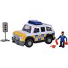 Simba 109251096 Feuerwehrmann Polizeiauto 4x4 mit Malcom Figur Fireman Sam Car,