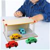 Parcheggio in Legno con Garage per Auto, Set Da Gioco per Macchinine per