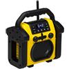 Adler AD 1911 radio da cantiere con Bluetooth AUX impermeabile giallo nero