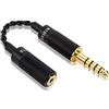 HIDIZS Adattatore bilanciato da maschio 4,4 mm a femmina 2,5 mm, cavo di prolunga per cuffie, cavo di prolunga per telefoni, cuffie, altoparlanti, tablet, PC, lettori MP3