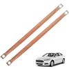 SRJQXH 2 Pezzi Nastro di Messa a Terra Auto, Treccia di Rame 300mm, 6mm², Cavo con Estremità Stagnate, Universale per Autoveicoli, Quadri Elettrici, Macchine
