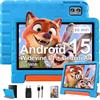 ZIOVO Tablet Bambini 10 Pollici Tablets Android 15, 30GB RAM+64GB ROM(TF 2TB), 5G WiFi Tablets,Gemini AI/Octa-Core/Widevine L1/Face ID/Parentale Controllo/6000 mAh/BT 5.0, Tablet con Eva Caso-Blu