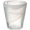 Villa d'Este Home Tivoli 1996 Alabastro Set 6 Bicchieri Acqua Conici 250 ml in Vetro, Superficie Sfumata, Bianco