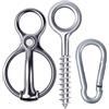Generisch Horse Tie Ring - Accessori per stoviglie per cavalli in acciaio inox, redini sicuri e accessori per cavalli | Per stalle, maneggio, lavanderia, pascoli, percorsi d'equitazione, aree di