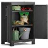 Dmora Armadio 2 Ripiani Regolabili Realizzato in Resina Detroit Basso Nero 65x45x97H cm, Ecommerce Pack
