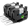 Aken TZ-251 24mm Nastro Etichette Compatibile con Brother TZe 24mm TZe-251 TZe251 Nero su Bianco Casette per Brother P touch Cube P700 2430 D600 9700PC P750W P900, 3Pz