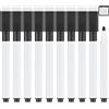 OFFCUP Pennarelli per Lavagna Bianca, 10Pcs Marcatore Cancellabile, Pennarelli Magnetici per Lavagna, Whiteboard Markers, Pennarelli per Lavagna Bianca Cancellabile per Scuola Casa Ufficio, Nero