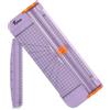 Firbon Taglia Carte per Ufficio Professionale, Plastificatrice Taglierina, Taglierina Titanio Scrapbooking con Sicura Automatica(Viola)