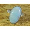 Anello in argento sterling massiccio 925 con pectolite naturale Larimar misur...