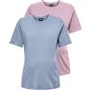 ONLY MATERNITY 2-Pack Olmonly S/S-Top Jrs Noos, Confezione da 2, Blu di Cachemire, M (Pacco da 2) Donna