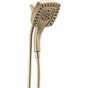 DELTA In2ition - Soffione doccia a 5 spruzzi, 2 in 1, con tubo, docking magnetico, colore: bronzo champagne