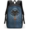 COEQINE Zaino per bambini e bambine, con spallacci regolabili, per computer portatile, per bambini, adulti, viaggi, scuola, biblioteca, arrampicata all'aperto, Blu Denim Con Cappuccio Gatto Nero, M