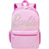Get Trend Barbie Zaino Bambina con Scomparti Multipli, Zaino Scuola Spallacci Imbottiti Regolabili, Regalo Bambina (Rosa Barbie)