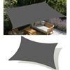 Flyace Telo Ombreggiante Rectangular 3.5x3.5M Tenda a Vela Impermeabile Vela ombreggiante Parasole Protezione Raggi UV Vela Ombreggiante per Terrazza Piscina Campeggio Posto Auto Coperto Grigio scuro