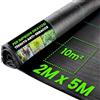 Green Thumbz Telo Anti Erbacce - Telo Pacciamatura Biodegradabile (2 x 5m) - Resistente Tessuto Non Tessuto Anti Erbacce per Orto - Telo Anti Erbacce per Giardino, Colore Nero