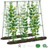 SUNYRISY Aiuto per cetriolo, traliccio con rete, supporto per piante da cetriolo, supporto per piante rampicanti, pomodori, supporto per piante e piante utili, lunghezza 150 cm, verde