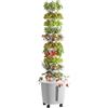 VEVOR Torre Idroponica da Interno, Sistema di Coltivazione Senza Terra a 10 Livelli con 50 Capsule, Controllo App e Ruote, con Serbatoio da 20 L e Pompa, per Erbe Aromatiche Fiori Frutta e Verdura