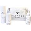 BALANCE MILANO - Kit Doposole Viso Corpo Capelli Made in Italy con Pochette - Crema Viso 50ml + Crema Corpo 150ml + Spray Capelli 100ml - Idratante e Lenitivo Post Esposizione Solare - Set Regalo