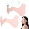 CHENNAN 2 toppe per crema solare per il contorno occhi, maschera facciale leggera, traspirante e protegge dal sole, con orecchini, per sport all'aperto e vacanze (colore rosa)