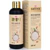 Sattva Ayurveda Olio per capelli con olio di riso: olio leggero per capelli lisci e pieni d'azione, 200 ml
