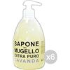 T Set 6 Sapone Del Mugello Sapone Liquido Extra Puro Lavanda 500 Ml