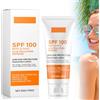 Xiniear Protezione Solare 100 Spf, Crema Solare 100, lozione solare, lozione solare con protezione UVA/UVB, idratante, protezione solare anti-invecchiamento per l'impermeabilità (1 Pezzo)