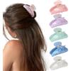 Cosblisvia 5 pezzi Fermagli per capelli Donna Acrilico 8.5 CM Eleganti Accessori per Capelli per Ragazze Adolescenti Donne Mamme Cura della pelle Trucco Videochiamate Colori Pastello