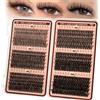 Higu Clace 600 pezzi PestañAs Postizas Naturales 30D+40D+50D+60D+80D+100D Cluster Lashes, 10-18 mm DIY estensioni di pestañas, apto para principiantes (30D-100D)
