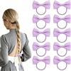 ELNX 10 Pezzi Accessori per Capelli Viola, Elastici Scrunchies con Fiocco, Fermacapelli per Bambine, Ragazze e Donne, Ideali per Scuola, Uso Quotidiano e Spettacoli (Viola Chiaro)