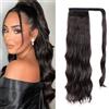 Shangxiu Estensione ondulata ponytail per capelli, allungamento lungo ponytail (6A # marrone scuro, 22 pollici ondulati)