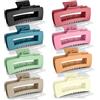 Impoditiongs 8 Pezzi Mollette Capelli Donna, Pinze Per Capelli Antiscivolo Quadrate, Comodi Mollettoni Robusti, Presa Salda, Sottili Spessi E Capelli Lunghi, Ideali per Uso Quotidiano（Tonalità chiare）