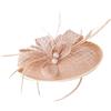 SOIMISS Fascinator - Fascia per capelli a forma di fiore, in rete, per cocktail, feste, accessorio per capelli, colore rosa