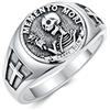 HARMONY BOLA Memento Mori Anello da uomo in argento Sterling 925 con teschio gotico Memento Mori Anello Amuleto Gioielli Regalo di compleanno, Argento sterling, Nessuna pietra preziosa