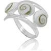 CHICNET Chic-Net shivaeye 8 millimetri tre cerchi a spirale anelli in argento 925 di Shiva Eye Eye Jewelry 58 (18.5)