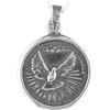 Alylosilver Collana con Ciondolo Medaglia d'argento dello Spirito Santo per uomo e donna. Include Catena in Argento da 45 cm e Scatola Regalo