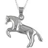 Alylosilver Pendant Ciondolo con Cavallo per Donna e Uomo - Include una Catena d'Argento di 45 cm e una Scatola per Regalo
