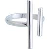 Helen de Lete Anello aperto in argento sterling con doppia T originale