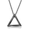 BLNC Collana da Uomo con Ciondolo Rune Norrene in Acciaio Inossidabile, Pendente Triangolare Vichingo, Regalo per Anniversario, Compleanno o Festa del Papà