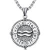 ROMANTICWORK 12 collane con segno zodiacale in argento Sterling 925, costellazione, ciondolo con segno zodiacale, collana oroscopo, regalo per uomo e donna, 56 cm, Argento sterling, Non pietra
