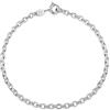 Silberketten-Store Cavigliera in vero argento 925, larghezza: 2,2 mm, lunghezza: 23 - 30 cm, Argento, cod. FKErbse2,2/30