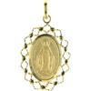Palais du Rosaire Medaglia Placcata d'Oro Madonna Miracolosa - Medaglia e croce placcate in oro - Culto cristiano placcato oro, Oro giallo