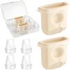 MilkFlow Parti di ricambio per tiralatte Eufy - 4 valvole a becco d'anatra e 2 membrane in silicone con custodia, compatibili con Eufy S1 Pro S1 E10 E20, accessori senza BPA per uso domestico e in viaggio