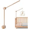 Freyeeti Supporto Giostrina Lettino in Legno, Supporto per Lettino, Supporto mobile, Altezza regolabile, adatto per cameretta dei bambini, decorazione,lettini e fasciatoi