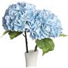 huaao Set di 2 grandi fiori di ortensia artificiali come veri steli, bouquet di fiori di ortensia, decorazione per matrimoni, ufficio, centrotavola, soggiorno, feste, blu