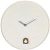 Decor Space Orologio da parete Damian con cucù in plastica Ø30x8 cm a batteria (Bianco)
