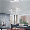 VR VETRINEINRETE Vetrineinrete® Lampadario led sospensione geometrico 76 watt 3 rettangoli moderno lampada da soffitto 6080Lm luce bianca fredda 6500K calda 3000K naturale 4000k (Luce naturale 4000k)