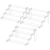 Lifewit Espositore Profum, Trasparente Espositori Acrilico, Alzate per Espositori per Cupcake, Buffet, Dessert, Smalti per Unghie, Spezie, Cosmetici, 4 Livelli, 3 Confezione, 30 cm