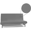 Biancaluna Copridivano Senza braccioli 2 posti Queen Genius 125 a 170 cm S070 Sassi